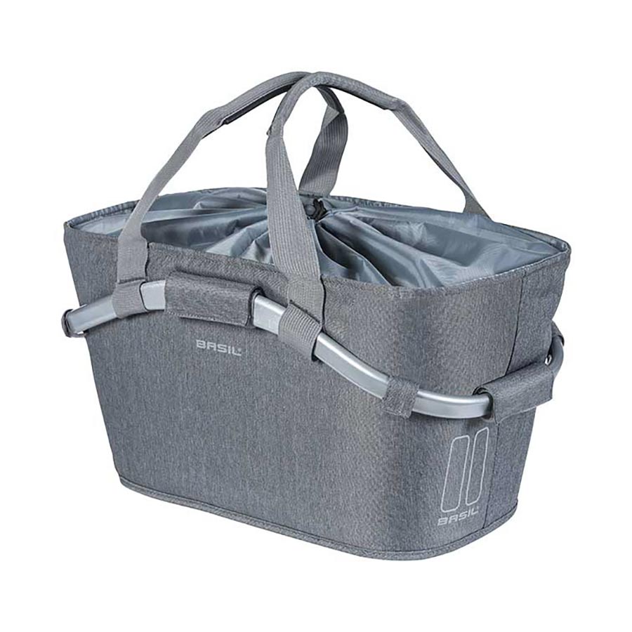 Basil Carry All Rear Basket, 50x28x26 cm, Grey