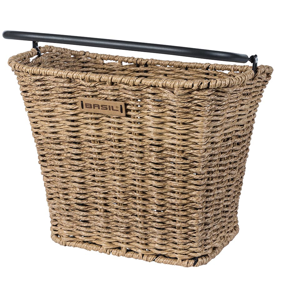 Basil Bremen Rattan Front Basket, 27x35x29 cm, Green