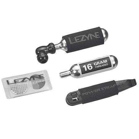 Lezyne Repair Kit, CO2 Inflator, Threaded, Presta, Schrader, 2x16g