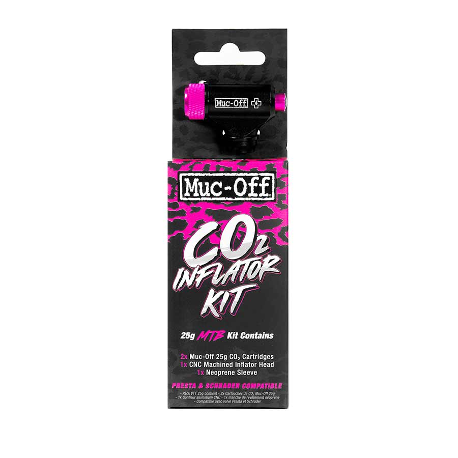 Muc-Off CO2 Inflator 25g MTB Kit, Threaded, Presta, Schrader, Kit