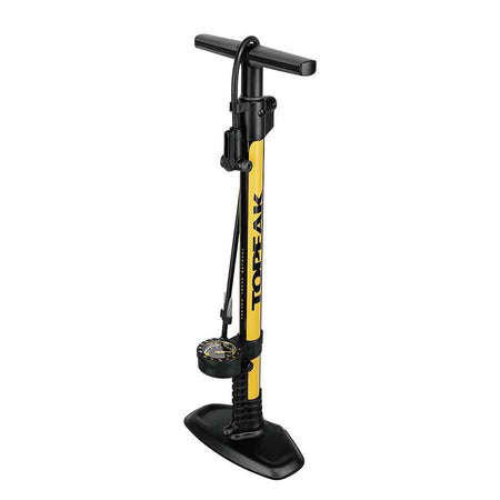 Topeak JoeBlow Sport 2Stage Floor Pump, Hammer Type TwinHead DX5, 160psi, Yellow