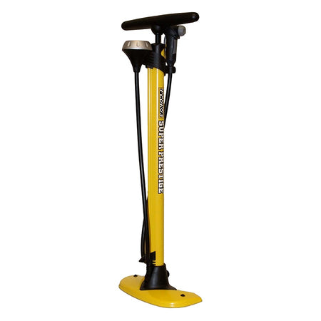 Pedros Super Prestige Floor Pump, Universal, 160psi, Yellow