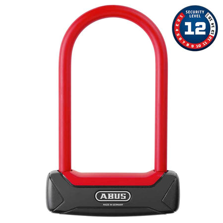 Abus Granit Plus 640 Mini & Std Lock, 150mm (12mm x 3.3'' x 5.9''), Red