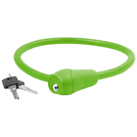 M-Wave S12.6 Silicone Cable Lock, Combination, 12mm, 2', Green