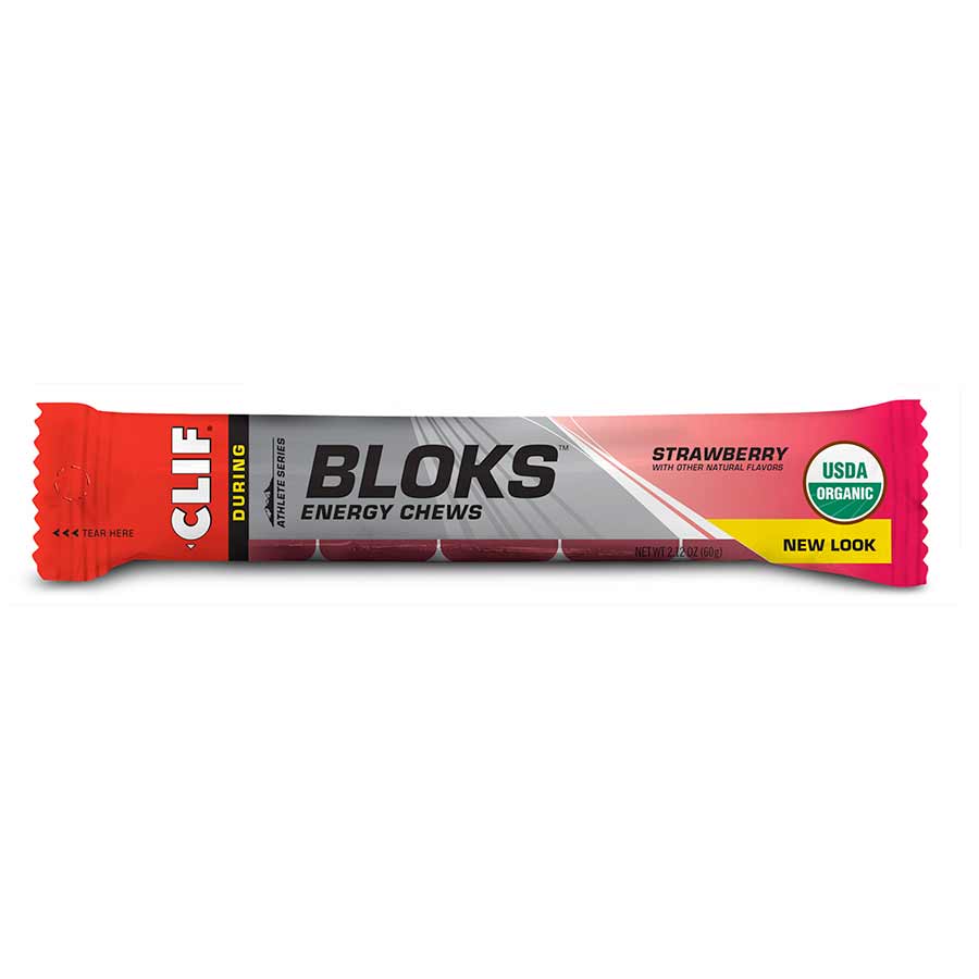 Clif Shot Blok Energy Chews, Strawberry, 18pcs