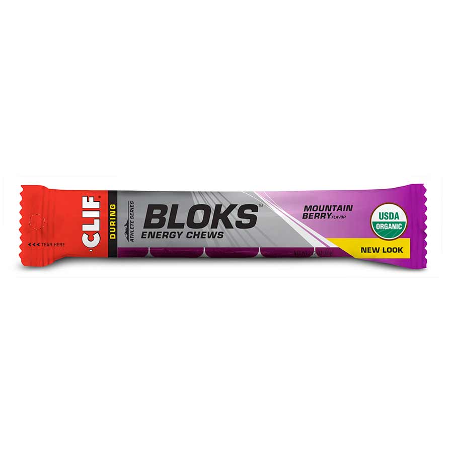 Clif Shot Blok Energy Chews, Mountain Berry, 18pcs