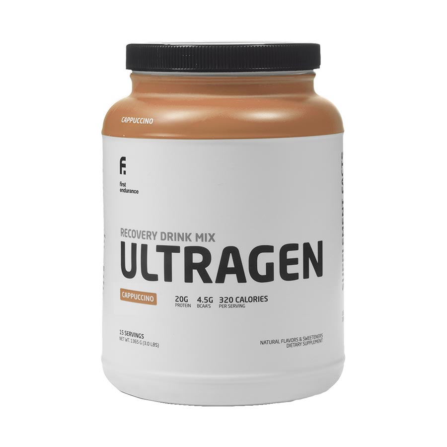 1st Endurance Ultragen Recovery Drink Powder, Cappuccino, Jar, 15 servings