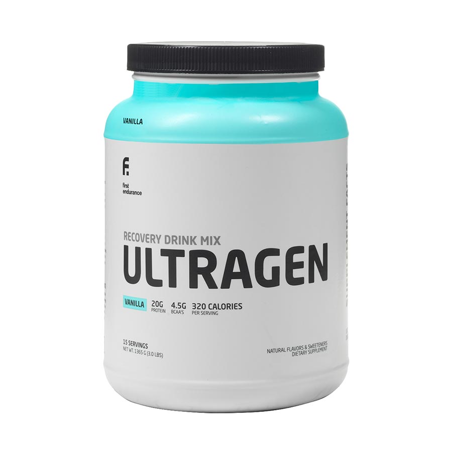 1st Endurance Ultragen Recovery Drink Powder, Vanilla, Jar, 15 servings