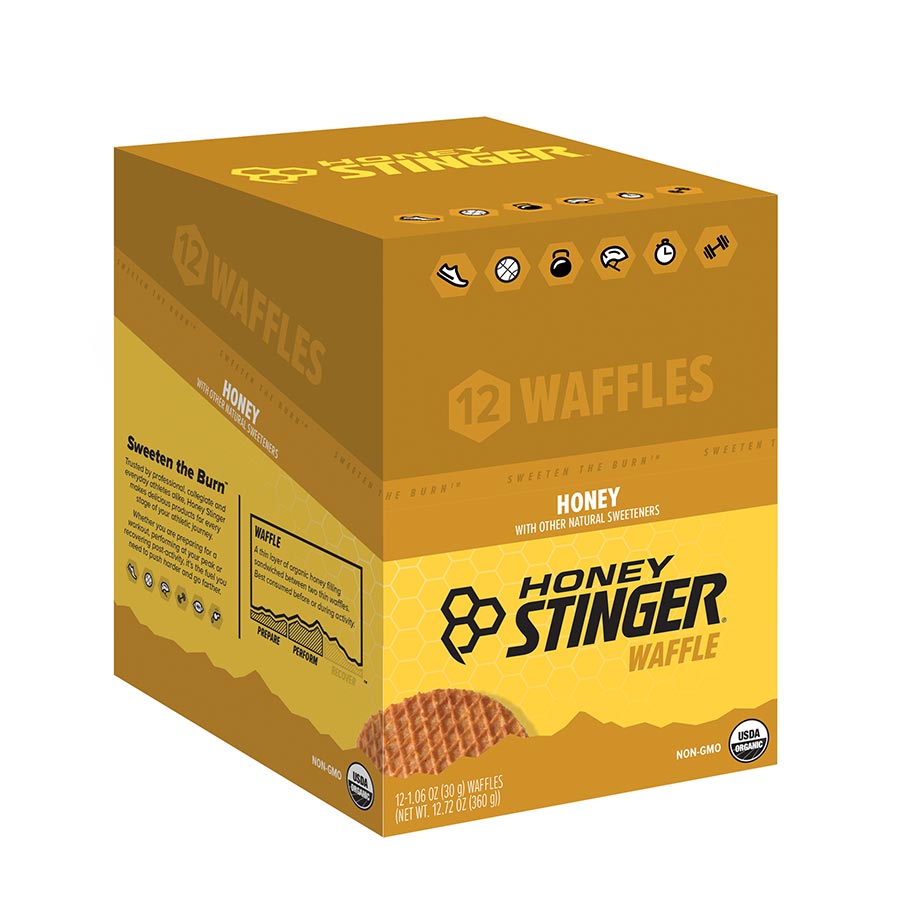 Honey Stinger Waffles, Honey, 12pcs