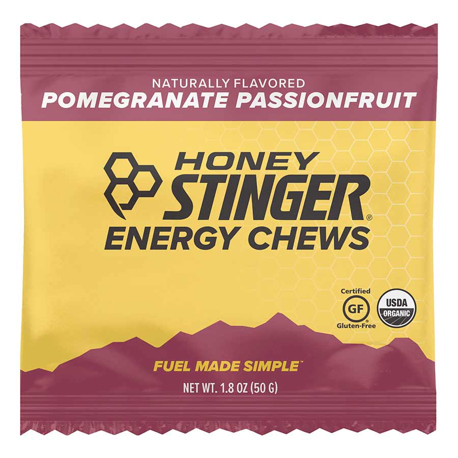 Honey Stinger Organic Energy Chews, Pomegranate Passion, 12pcs