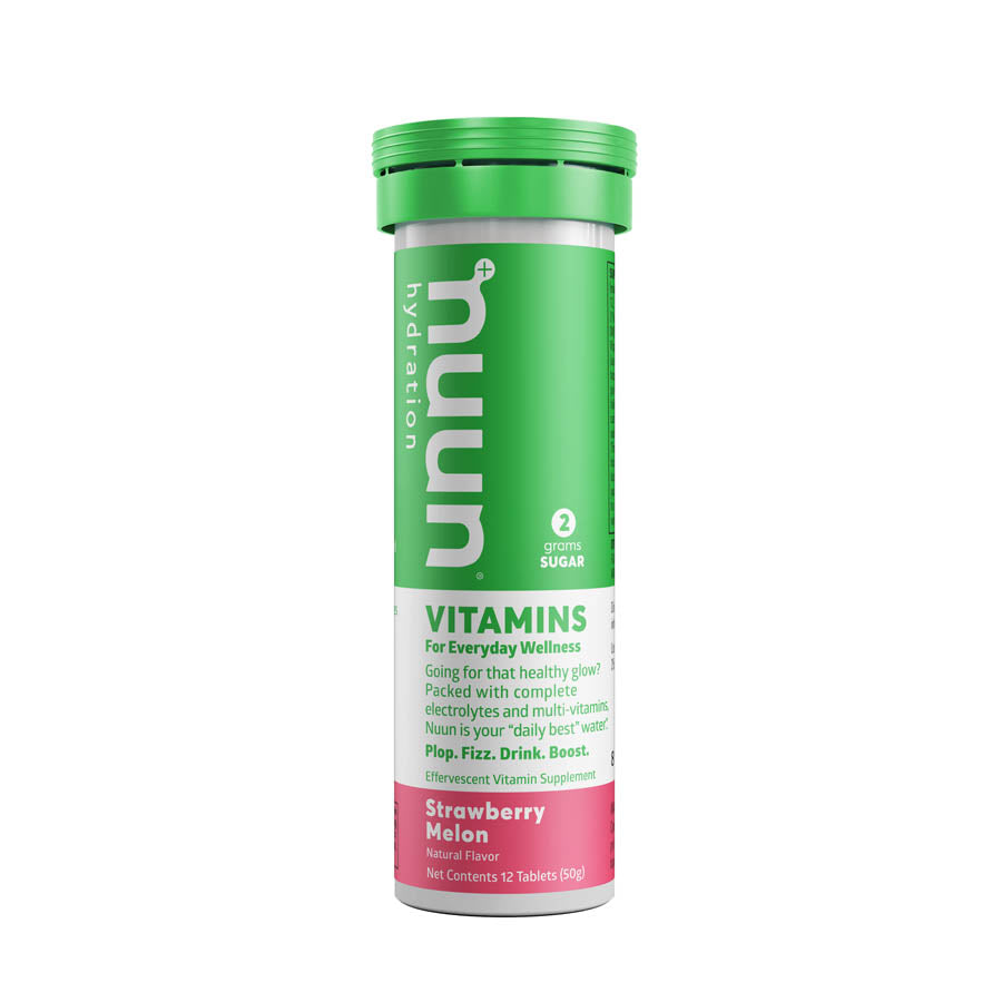 Nuun Vitamins Tablets, Strawberry/Melon, Box of 8, 12 servings