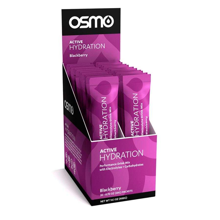 Osmo Nutrition Active Hydration Drink Mix, Blackberry, Individual Packs, 20 servings, 20pcs