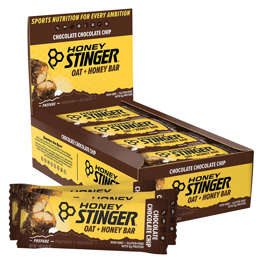 Honey Stinger Oat + Honey Bars, Chocolate Chocolate Chip, 12pcs