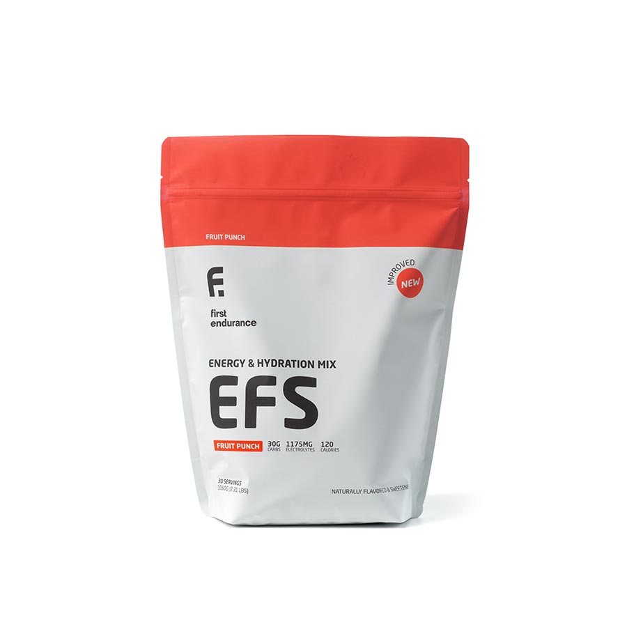 1st Endurance EFS Energy & Hydration Mix, Fruit Punch, Pouch, 30 servings