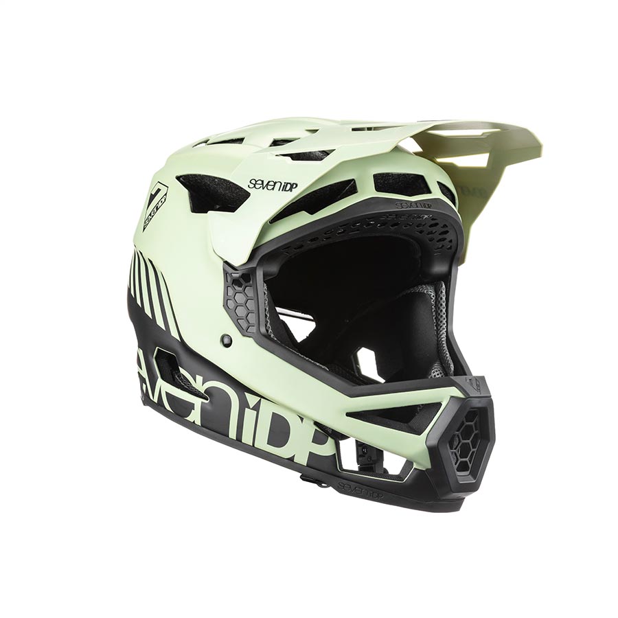 7iDP Project 23 Fiber Glass Full Face MTB Helmet, L, 59 - 60cm, Glacier Green/Black