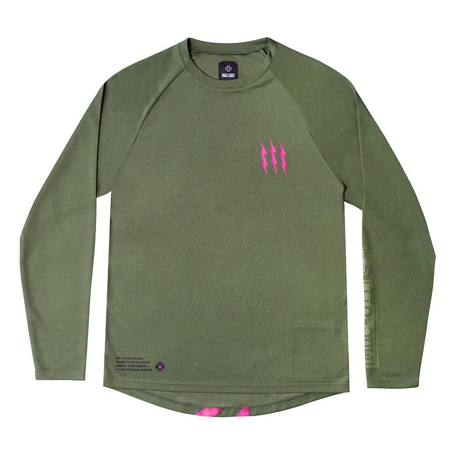 Muc-Off Riders Long Sleeve Jersey, Green, L