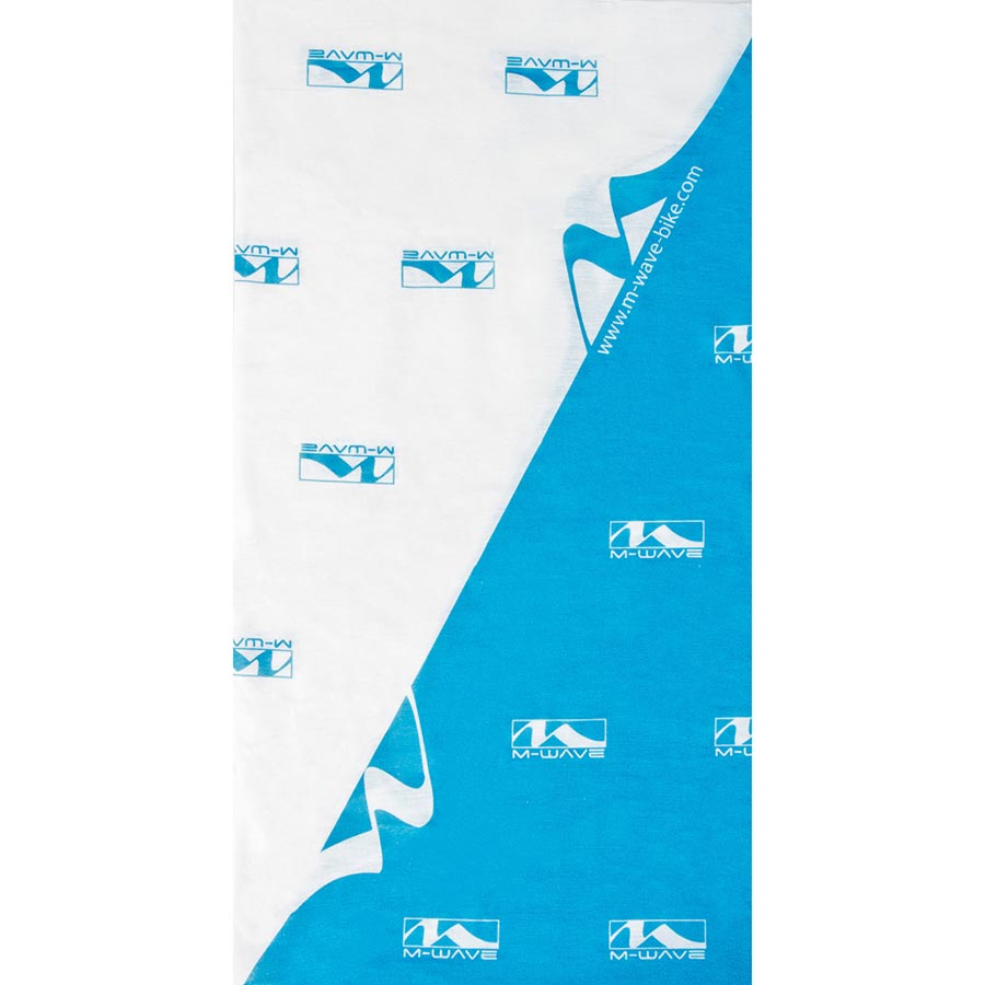 M-Wave, Seamless Bandana, Blue White M-Wave Logo