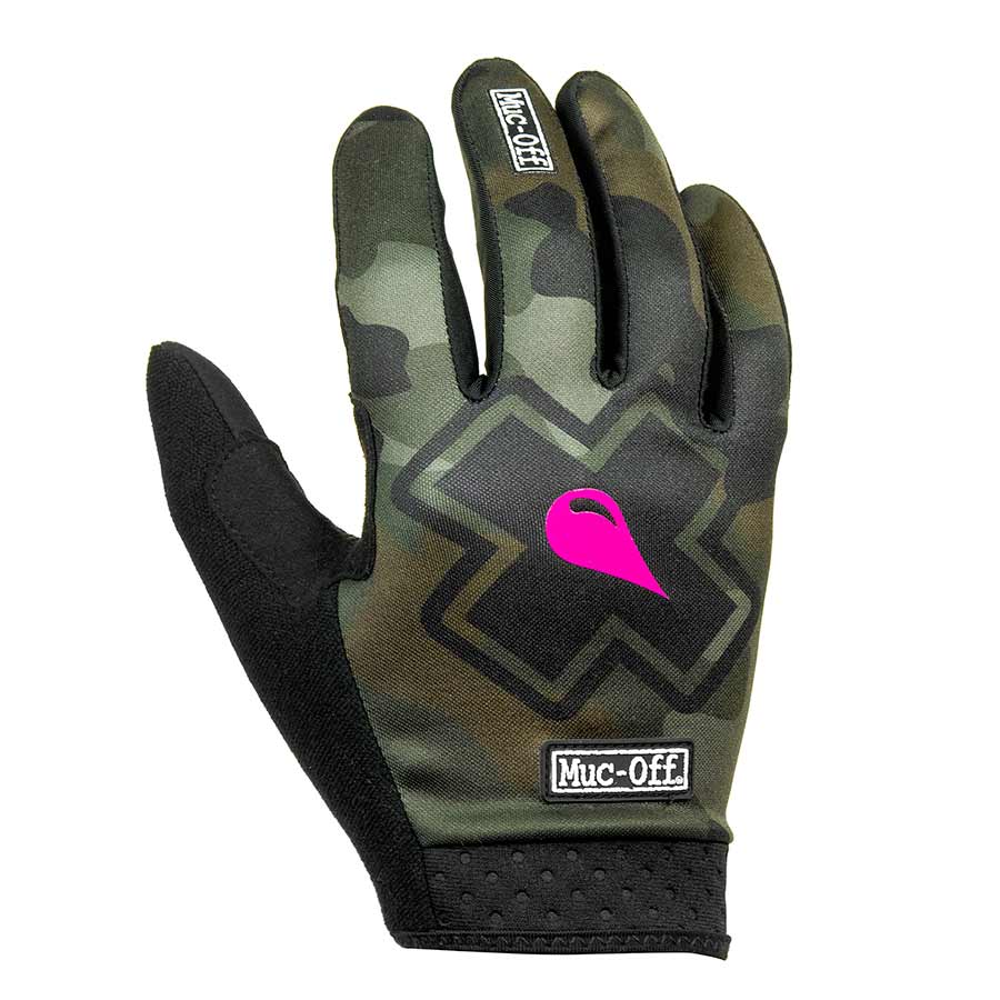 Muc-Off MTB Ride Gloves, Full Finger Gloves, Unisex, Camo, L, Pair