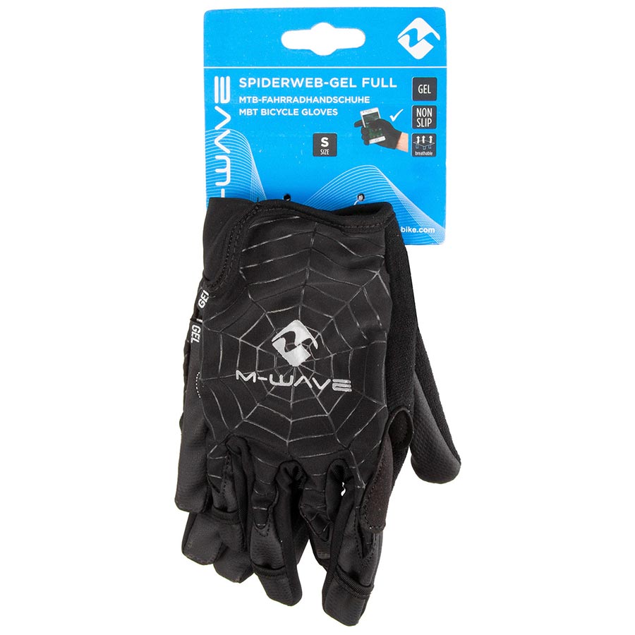 M-Wave Spider Web Full Gloves, M, Pair