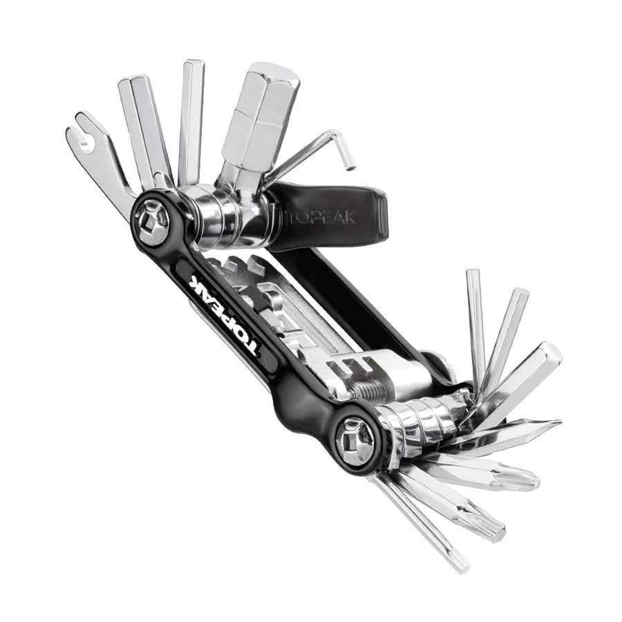 Topeak Mini P20 Multi Tool, 20 functions, w/chainlink tool, w/bag, Black, Multi-Tools, Number of Tools: 20