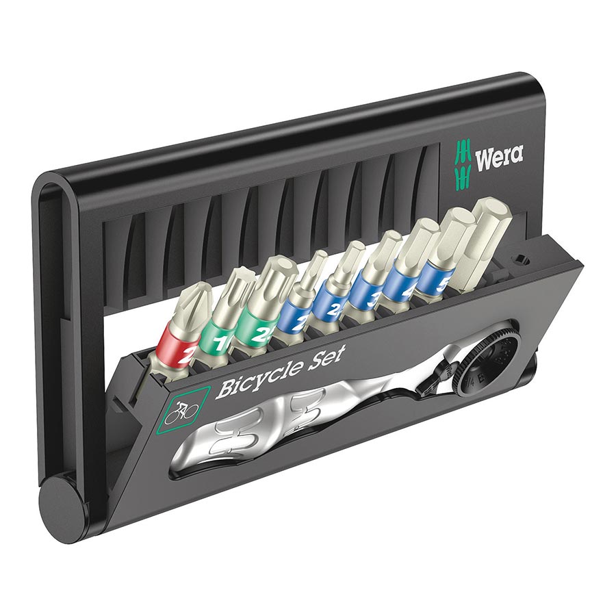 Wera Bicycle Set 9 Ratchet and Bit Set, Bit-Check with Mini Bit-Ratchet 1/4'' Hex, Kit