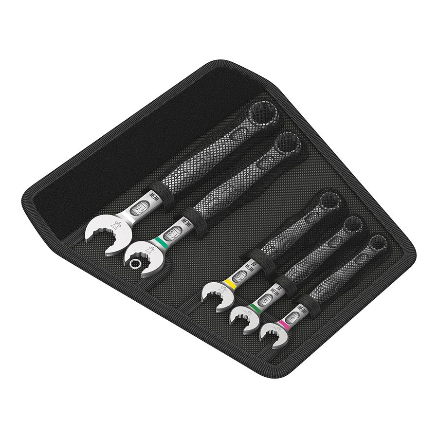 Wera Bicycle Set 10 Combination Wrench, Joker 6003 5pcs set with Textile pouch, Set