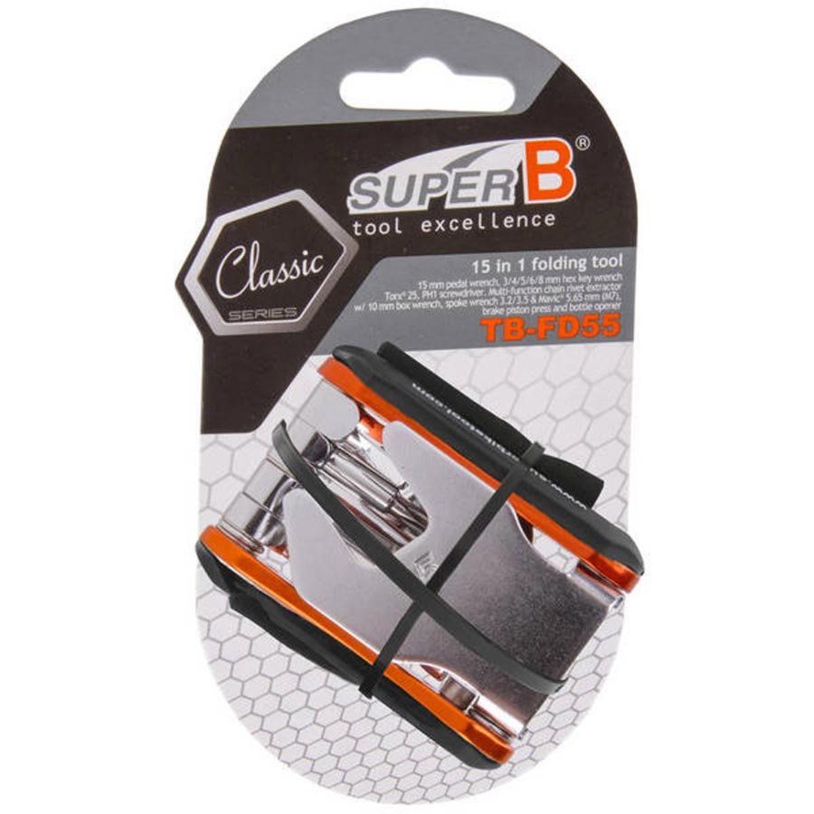 Super B TB-FD55 Folding Tool, 15 Functions