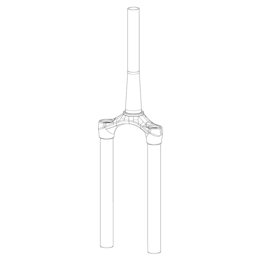 RockShox Fork CSU Reba A7, SOLO AIR 27 150mm MAX ALUMINUM TAPER DIFFUSION BLACK (NO GRADIENTS) - REBA A7 130-150mm (2018+)