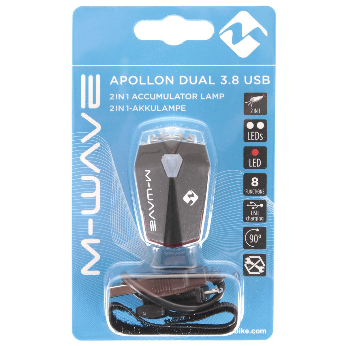 M-Wave Apollon Dual 3.8 USB Battery Pack Head Lamp